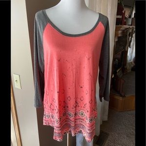 Maurice’s Tribal 3/4 Sleeve Baseball Tee